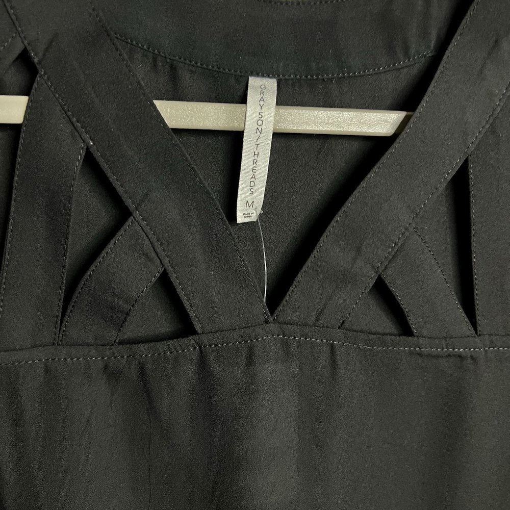 Grayson Threads Blouse NWT in Black Size M NWT - image 2